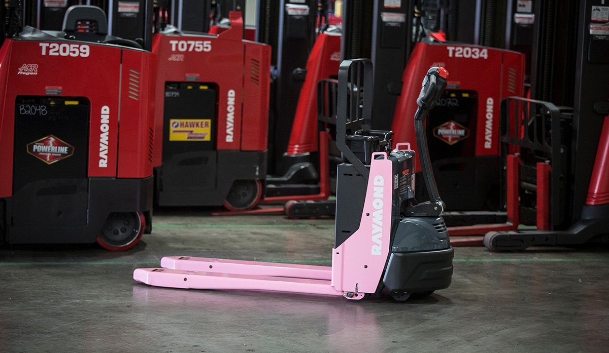 Raymond Hosts Sixth Annual Pink Pallet Jack Project to Benefit Breast